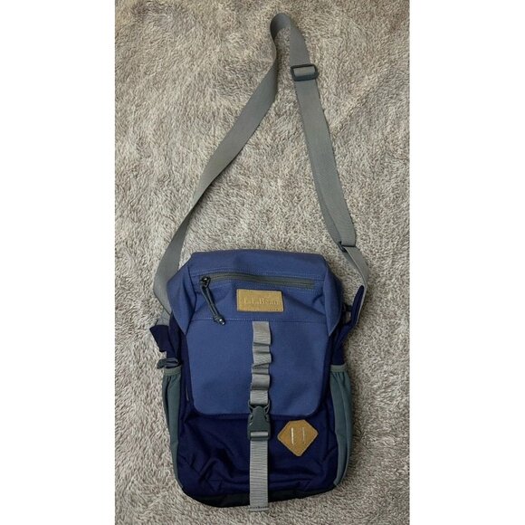 L.L. Bean Classic Campus Electronic Tablet Bag Crossbody Blue - Picture 16 of 16